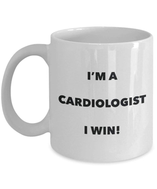 Cardiologist Mug - I'm a Cardiologist I win! - Funny Coffee Cup - Novelty Birthday Christmas Gag Gifts Idea
