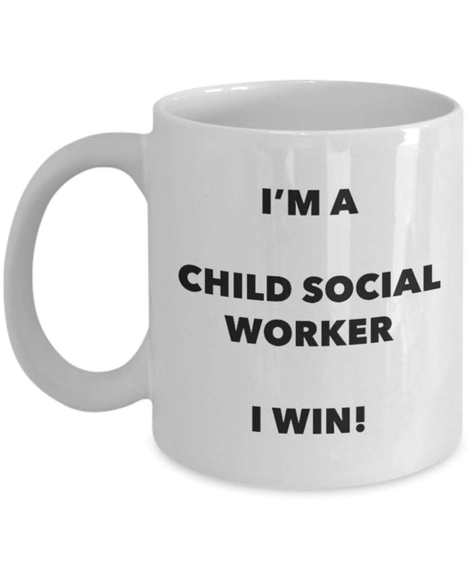 Bambino social Worker mug – I' m A bambino social Worker i Win. – Funny Coffee Cup – novelty Birthday Christmas GAG regalo idea 11oz Infradito colorati estivi, con finte perline
