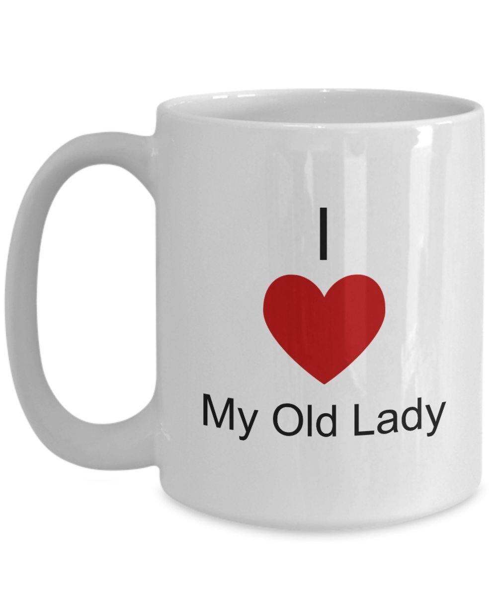 Old Lady Mug - Coffee Cup - Funny Gift Present - I Love - Tea Hot Chocolate - Christmas Birthday