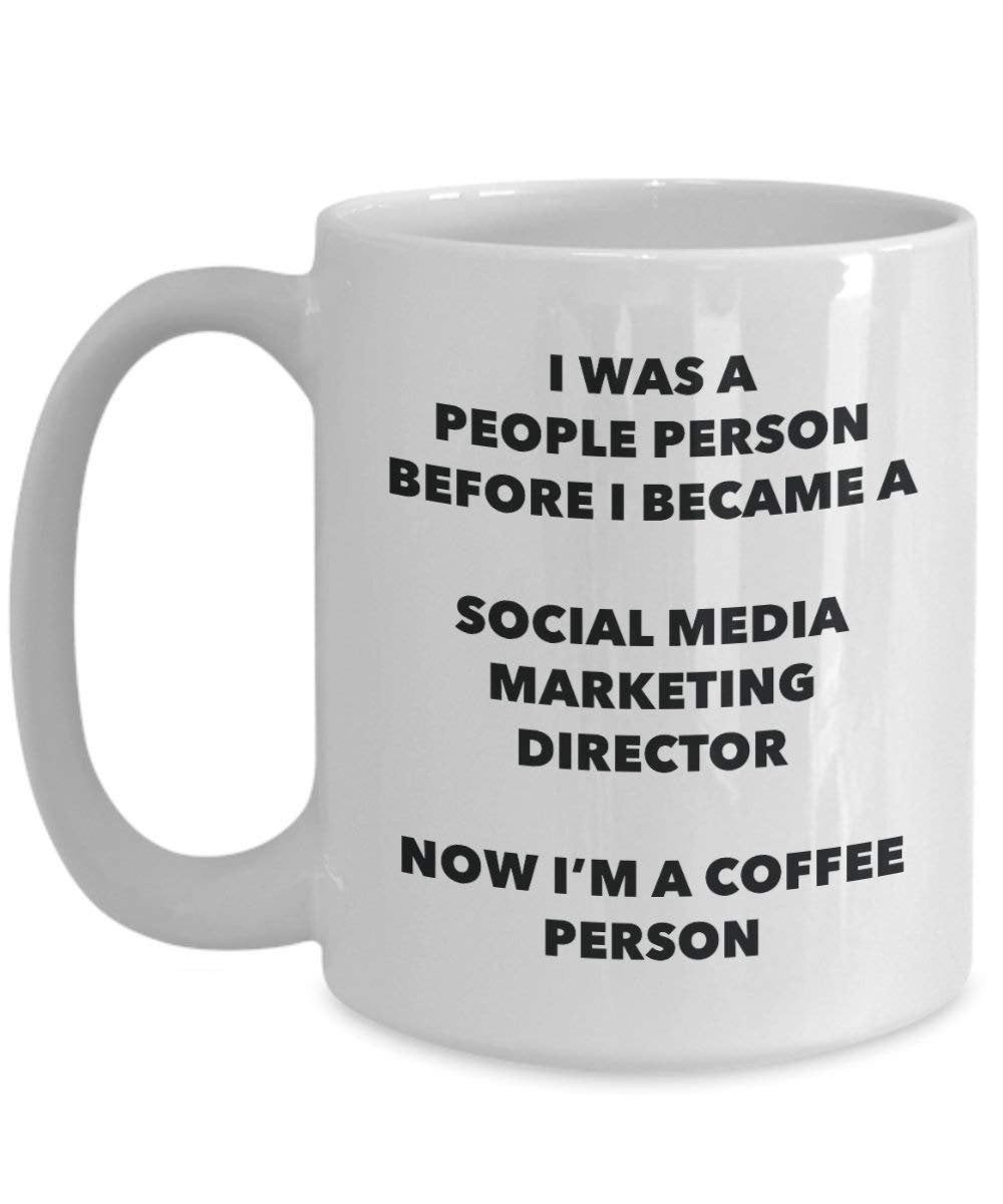 Social Media Marketing Regisseur Kaffee Person Tasse – Funny Tee Kakao-Tasse – Geburtstag Weihnachten Kaffee Lover Cute Gag Geschenke Idee