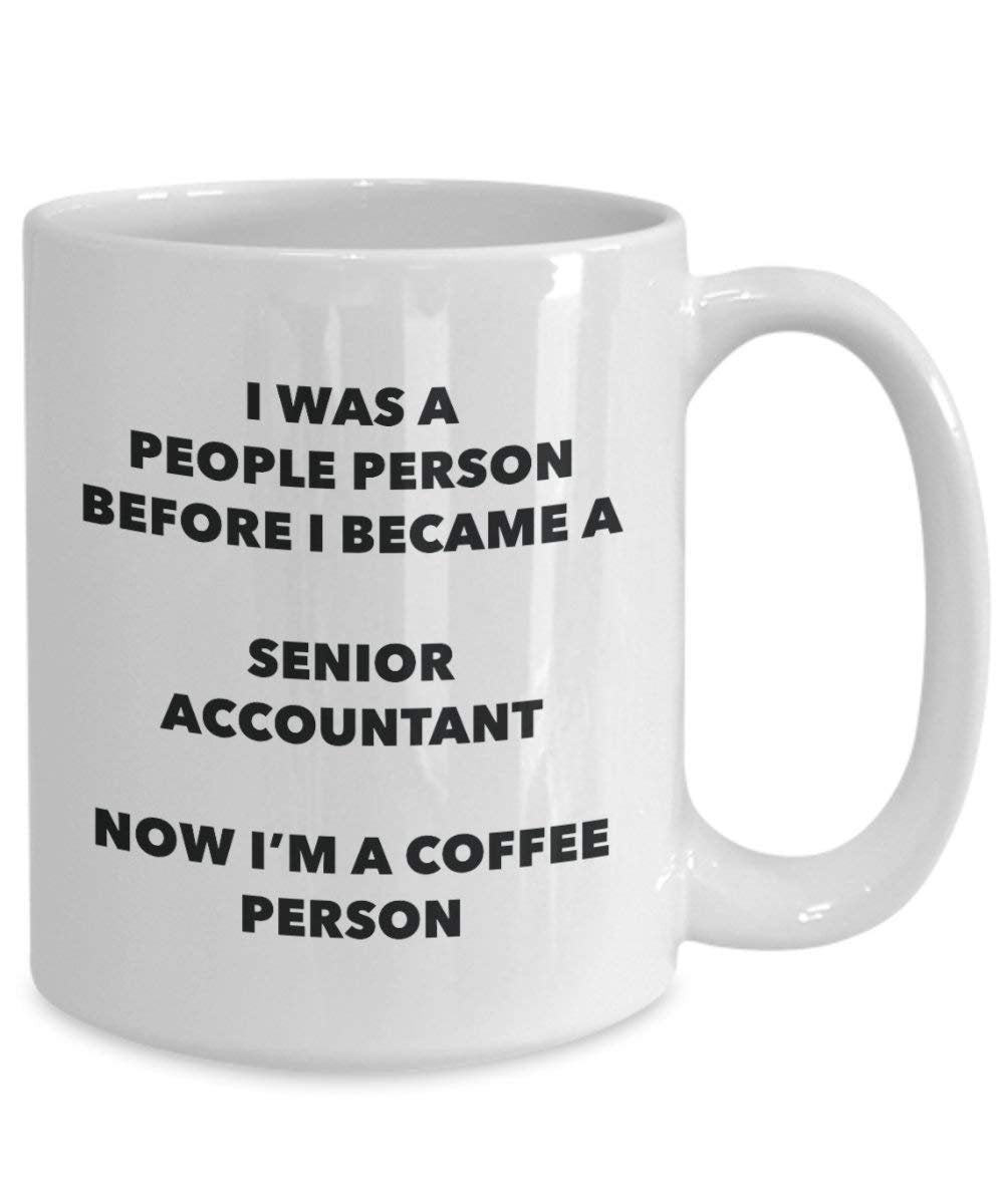 Senior Buchhalter Kaffee Person Tasse – Funny Tee Kakao-Tasse – Geburtstag Weihnachten Kaffee Lover Cute Gag Geschenke Idee 11oz weiß