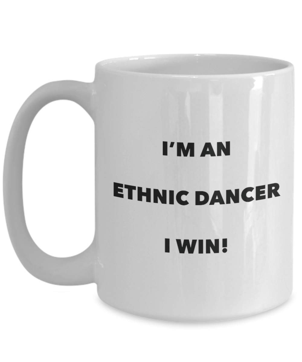I' m An etnico Dancer mug i Win – Funny Coffee Cup – novelty Birthday Christmas GAG regalo idea 15oz Infradito colorati estivi, con finte perline