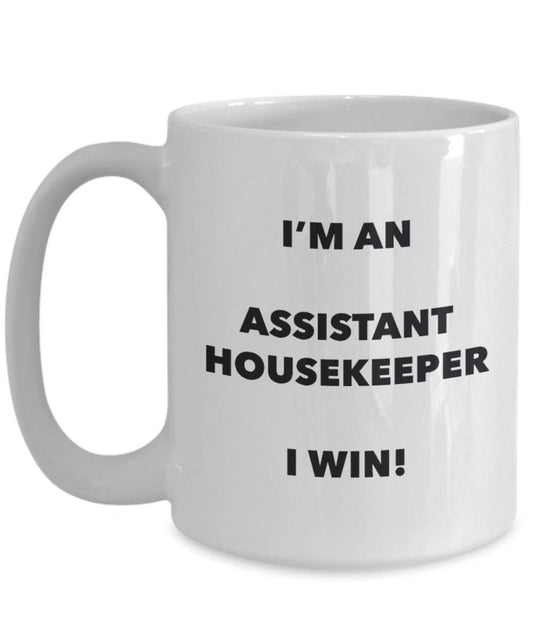 Assistant Housekeeper Bougie Mug – Je suis un Assistant Housekeeper Bougie I Win. – Funny Tasse à café – Fantaisie anniversaire Idée de Gag cadeaux de Noël 15oz blanc