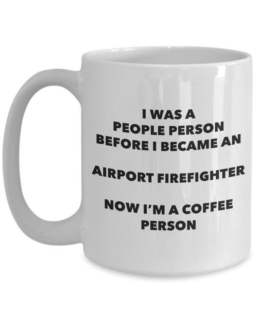 aéroport Pompier personne à café Mug Tasse à thé de cacao – rigolo – Anniversaire de Noël amateur de café mignon Gag Gifts Idée 15oz blanc