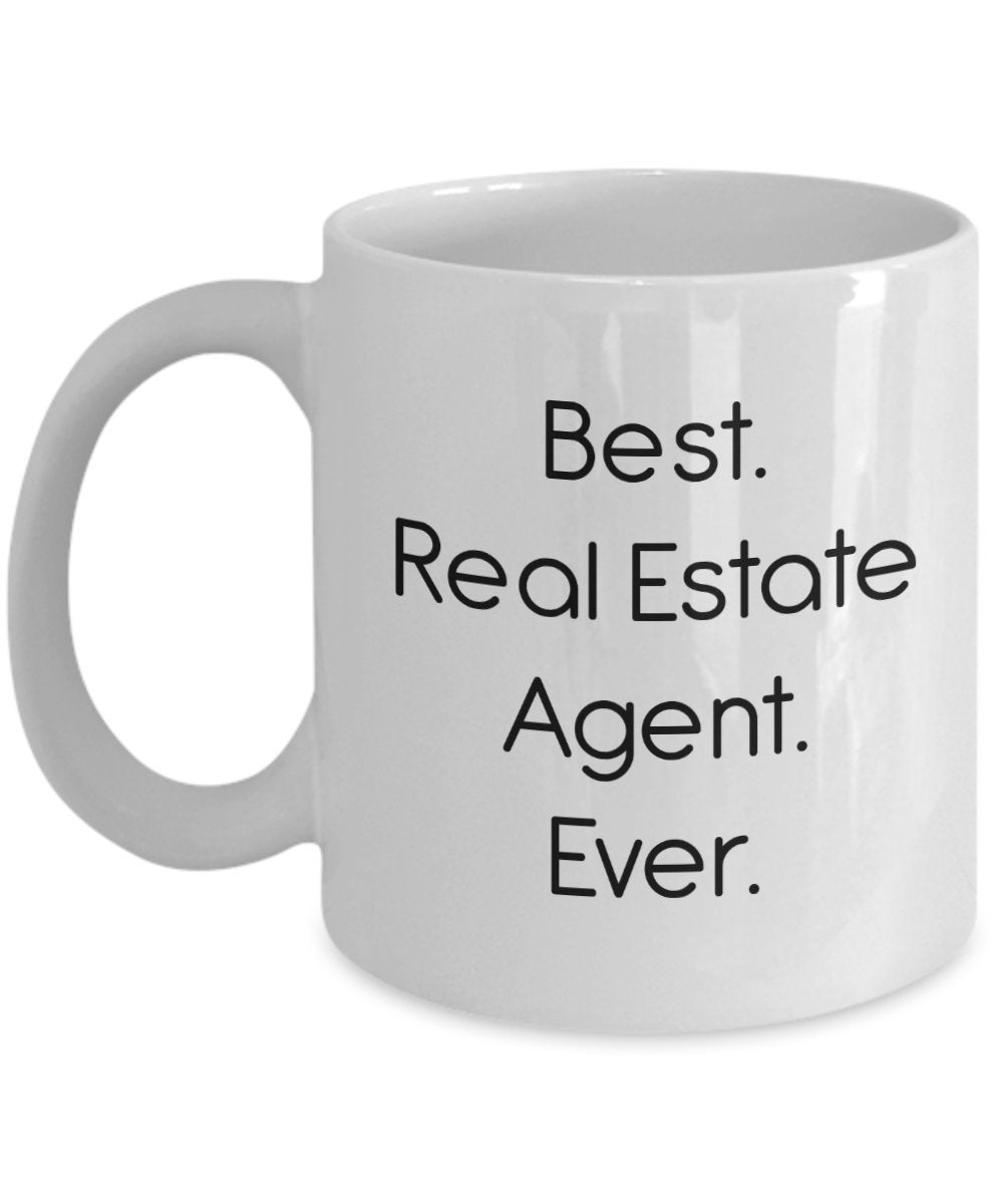Real Estate Agent Mug – Best Real Estate Agent Ever -Funny Tea Hot Cocoa Coffee Cup - Novelty Birthday Christmas Anniversary Gag Gifts Idea