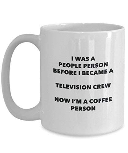 Television Crew Coffee Person Mug - Funny Tea Cocoa Cup - Birthday Christmas Coffee Lover Cute Gag Gifts Idea