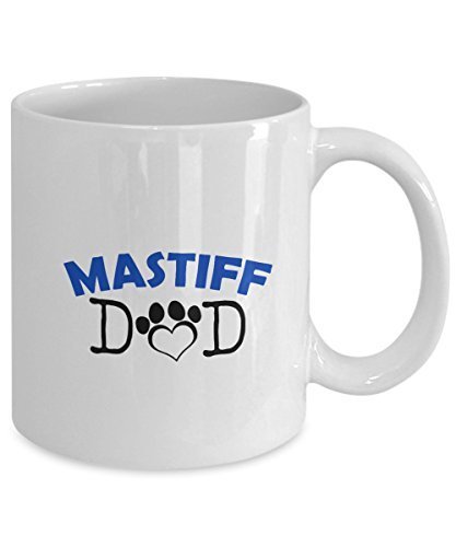 Funny Mastiff Couple Mug – Mastiff Dad – MastiffMom – Mastiff Lover Gifts - Unique Ceramic Gifts Idea (Dad)