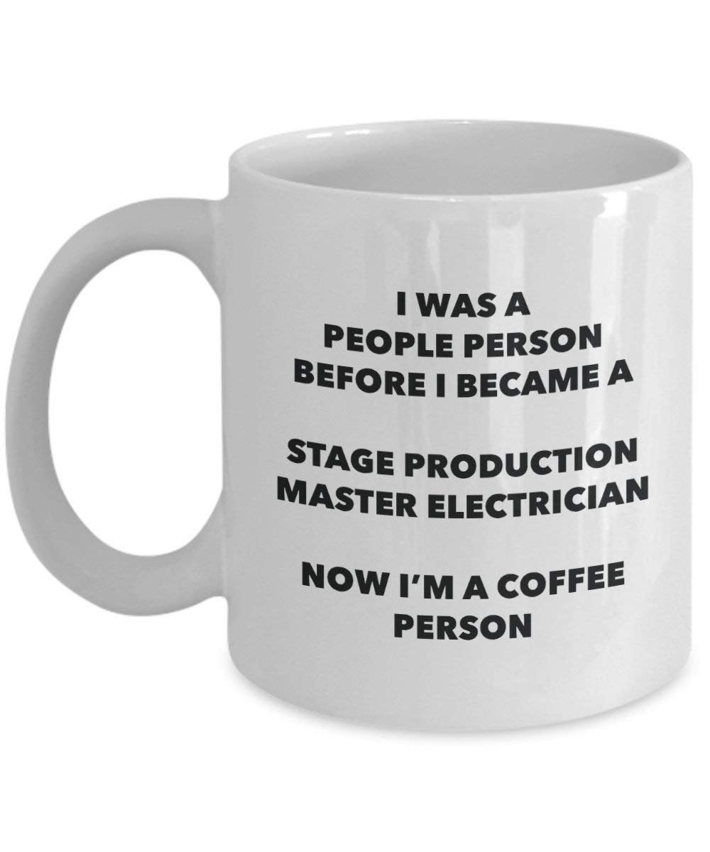 Stage Production Master Electrician Coffee Person Mug - Funny Tea Cocoa Cup - Birthday Christmas Coffee Lover Cute Gag Gifts Idea