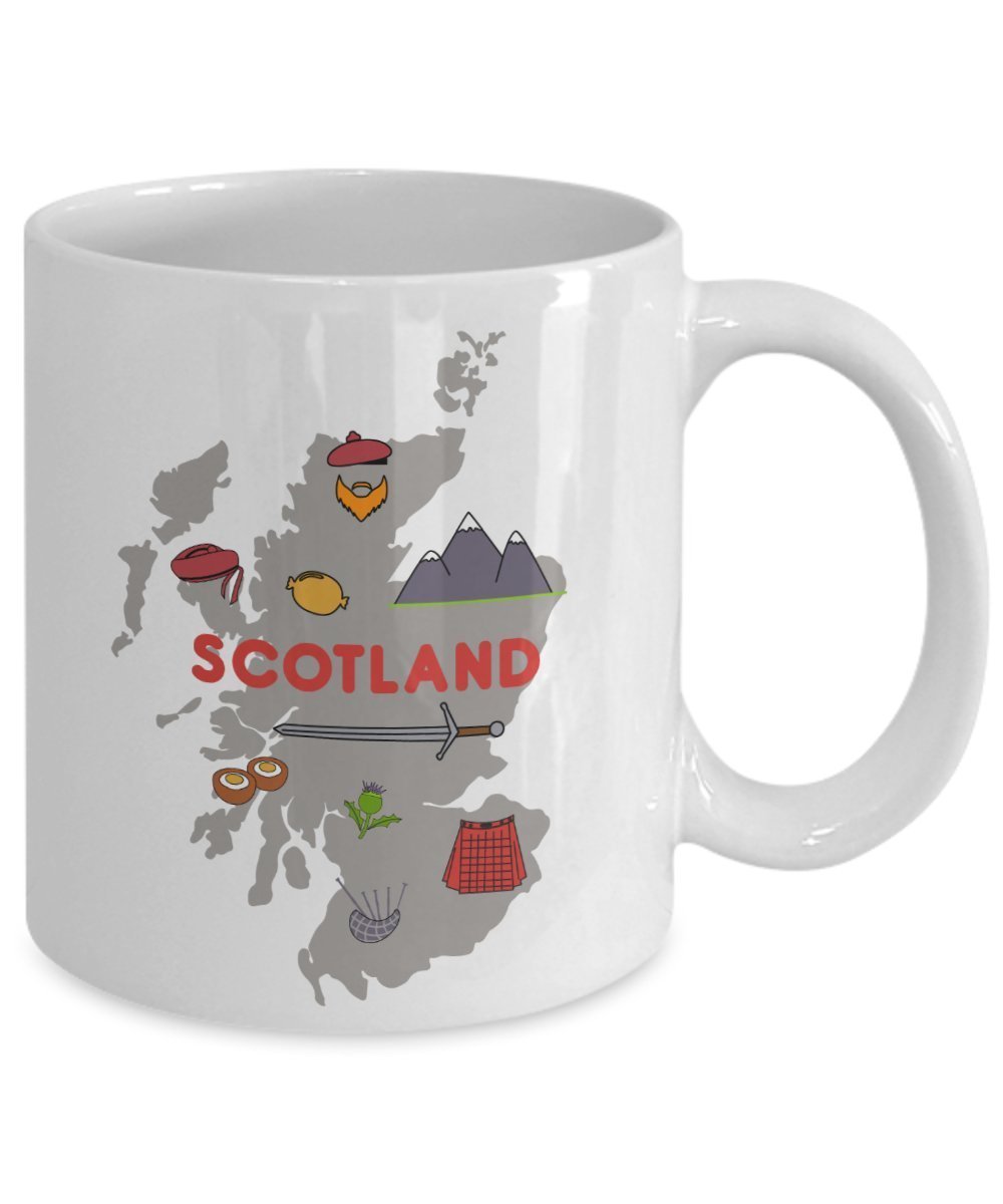 Scotland Travel Mug - Funny Tea Hot Cocoa Coffee Cup - Novelty Birthday Christmas Anniversary Gag Gifts Idea