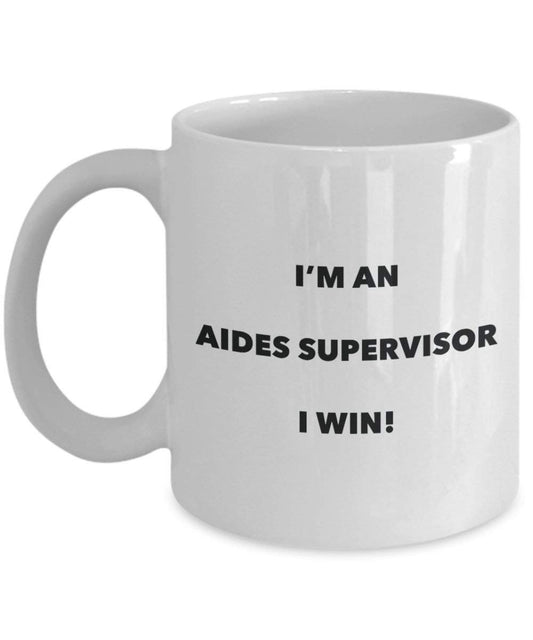 ventre plat Supervisor Mug – Je suis un ventre plat Supervisor I Win. – Funny Tasse à café – Fantaisie anniversaire Idée de Gag cadeaux de Noël 15oz blanc