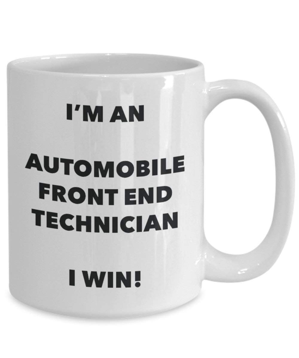 Automobile Front End Technician mug – I' m An automobile Front End Technician i Win. – Funny Coffee Cup – novelty Birthday Christmas GAG regalo idea 15oz Infradito colorati estivi, con finte perline