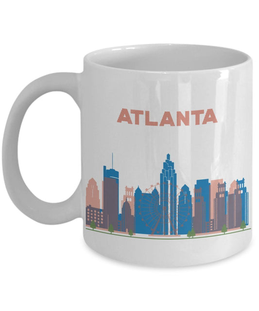 Atlanta Reisebecher – Lustige Teetasse für heiße Kakao-Kaffeetasse – Neuheit Geburtstag Weihnachten Jahrestag Gag Geschenkidee