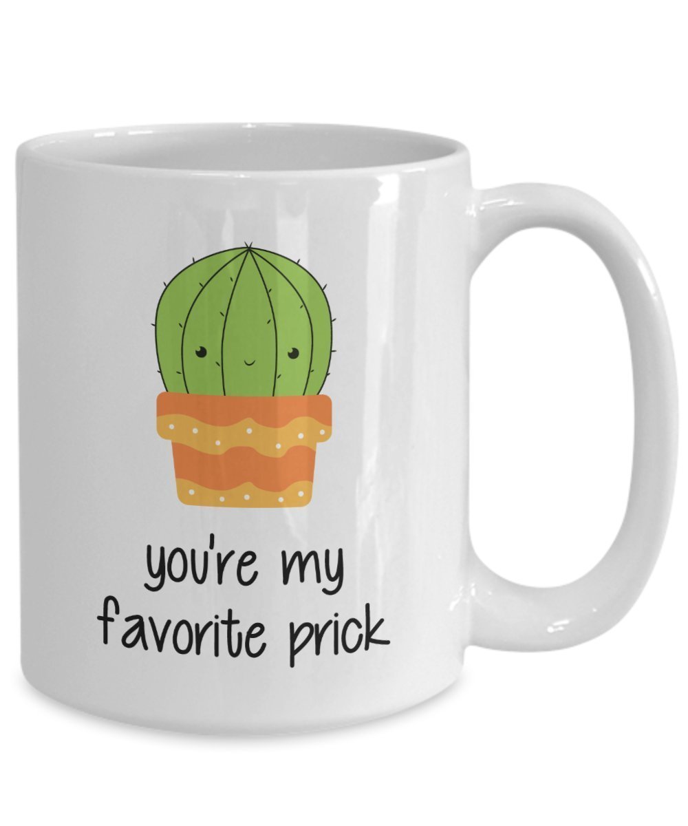Cactus mug - You're My Favorite Prick - Funny Valentines Day Love Mug - Gifts for Boyfriend Girlfriend Husband Wife
