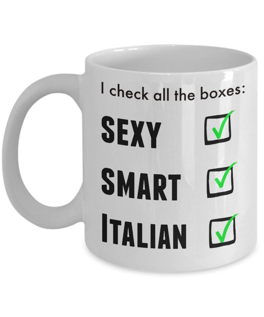 Funny Italienisches Pride Kaffee Tasse für Männer oder Frauen – Ich bin stolz Neuheit Love Tasse