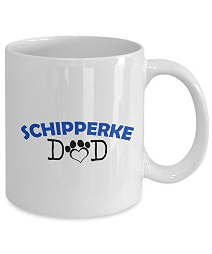 Funny Schipperke Couple Mug – Schipperke Dad – Schipperke Mom – Schipperke Lover Gifts - Unique Ceramic Gifts Idea (Dad)