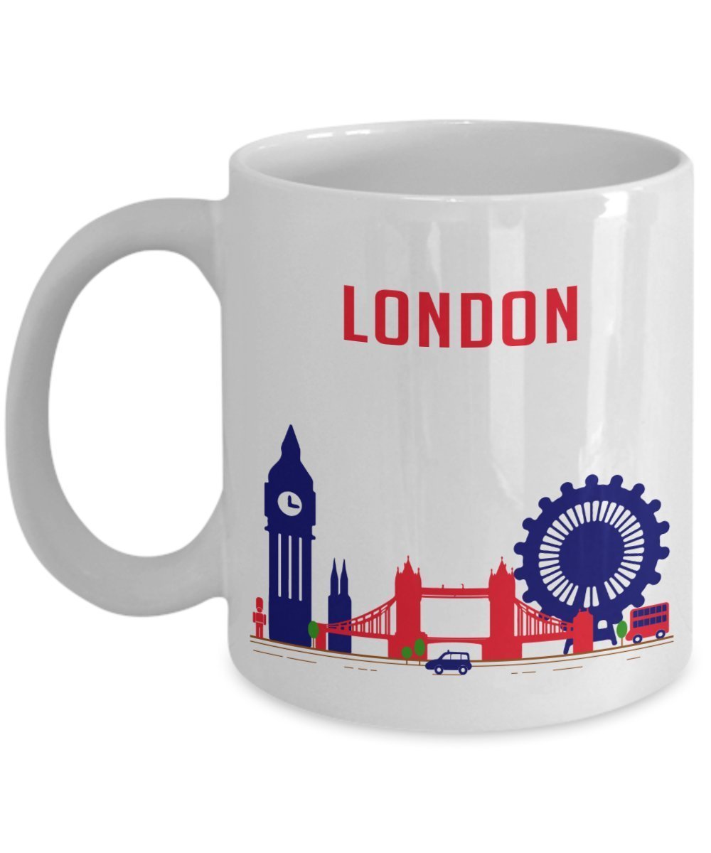 London Mug - Funny Tea Hot Cocoa Coffee Cup - Novelty Birthday Christmas Anniversary Gag Gifts Idea