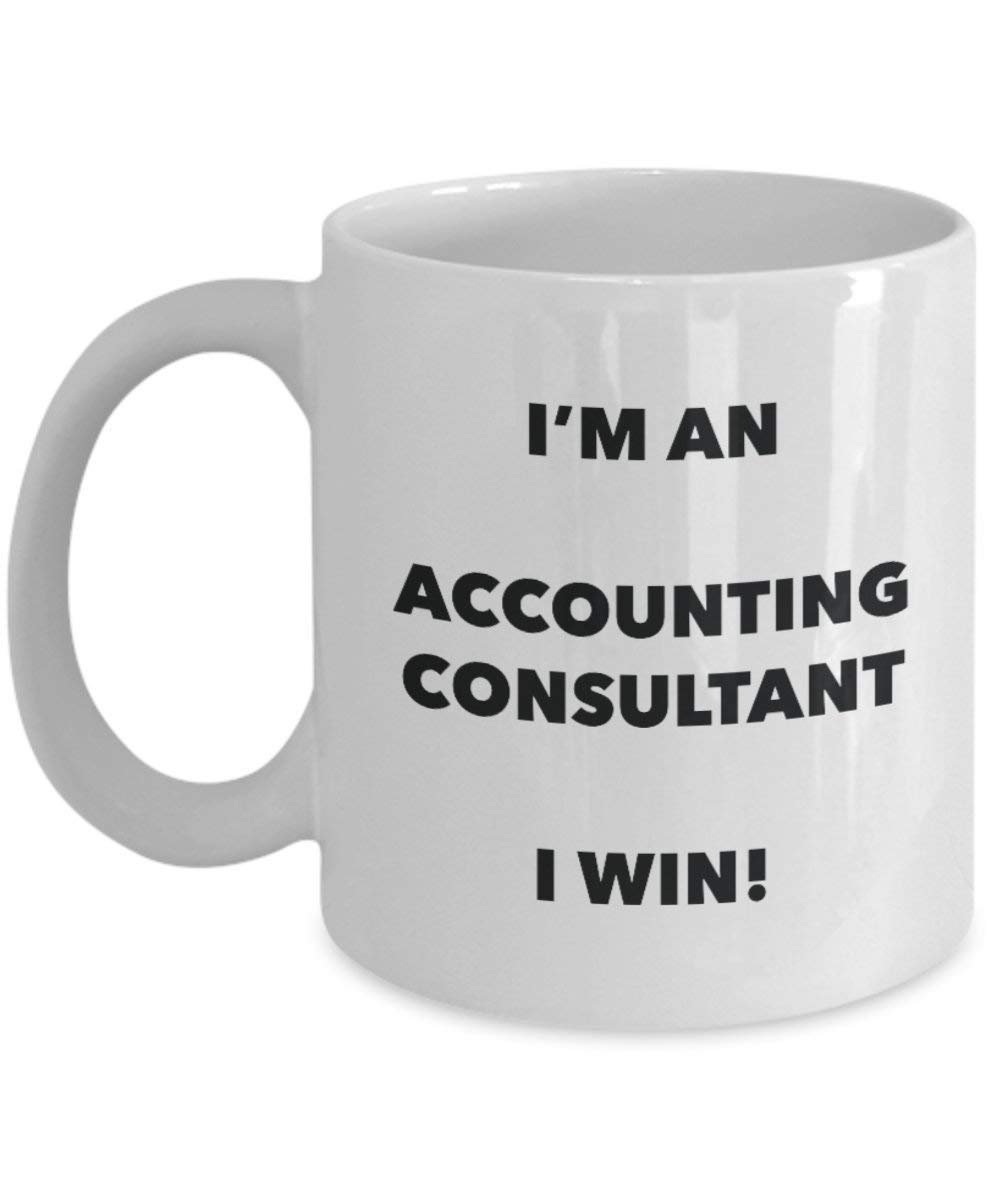 ACCOUNTING Berater Tasse – Ich bin ein Accounting Berater I Win. – Funny Kaffeetasse – Neuheit Geburtstag Weihnachten Gag Geschenke Idee 15oz weiß