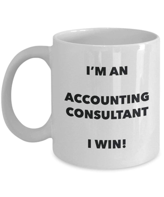 ACCOUNTING Berater Tasse – Ich bin ein Accounting Berater I Win. – Funny Kaffeetasse – Neuheit Geburtstag Weihnachten Gag Geschenke Idee 15oz weiß