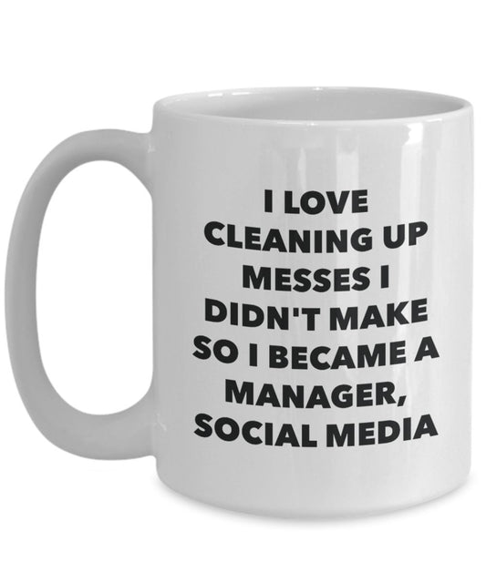I Became a Manager, Social Media Mug -Funny Tea Hot Cocoa Coffee Cup - Novelty Birthday Christmas Anniversary Gag Gifts Idea