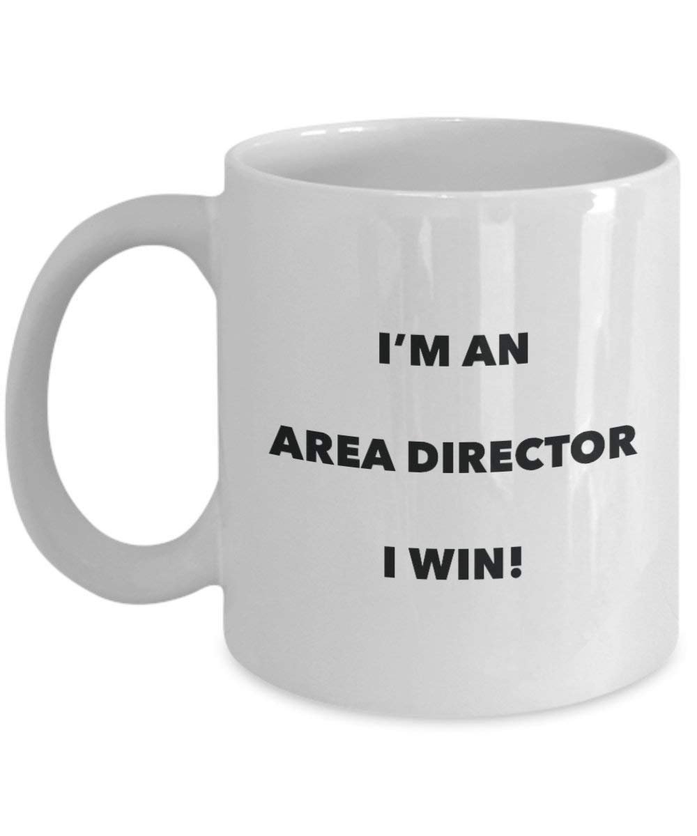 Area Director mug – I' m An area direttore i Win. – Funny Coffee Cup – novelty Birthday Christmas GAG regalo idea 15oz Infradito colorati estivi, con finte perline