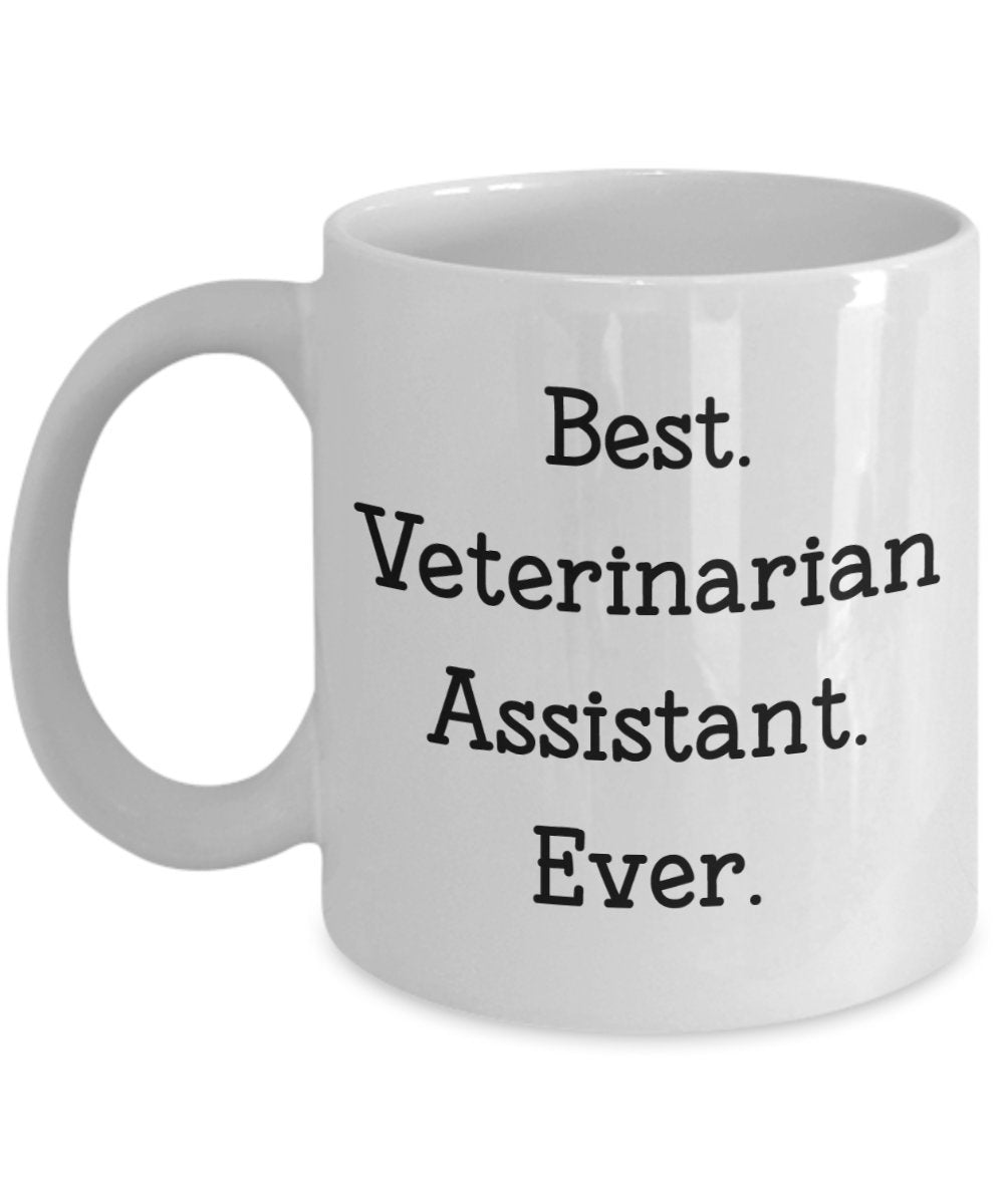 Veterinär-Assistenten-Geschenke, Tasse mit Aufschrift „Best Veterinarian Assistent“ – Lustiger Tee, heißer Kakao, Kaffeetasse – Neuheit Geburtstag Weihnachten Jahrestag Gag Geschenk